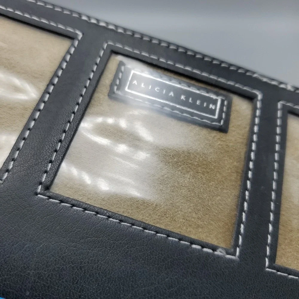 Alicia Klein Executive Mousepad Black Faux Leather Embossed AMD Vision Logo‎ AK1